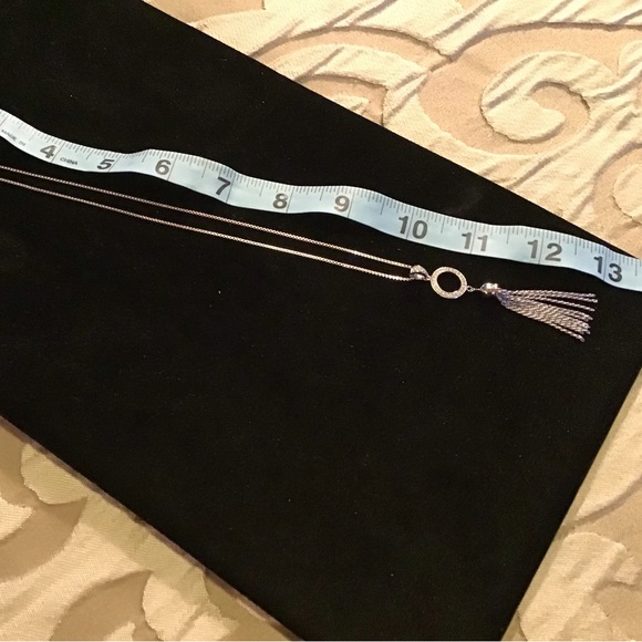 Beautiful sterling silver necklace with diamonds.  NEW - Picture 5 of 11